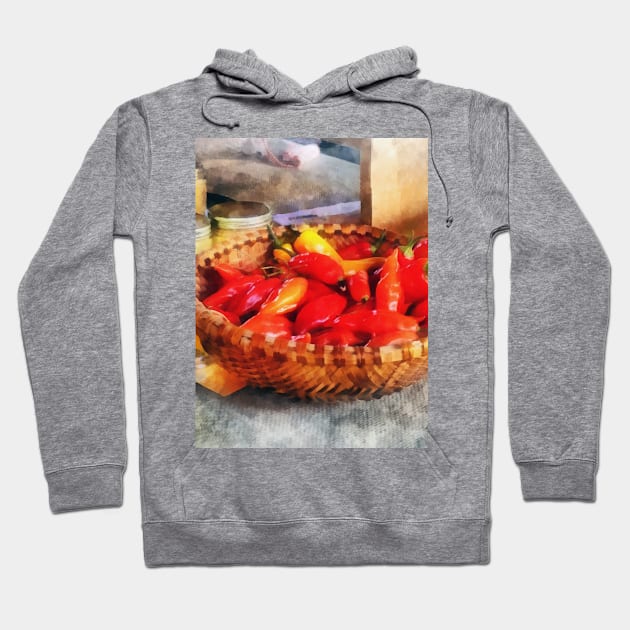 Food - Hot Peppers in Farmers Market Hoodie by SusanSavad